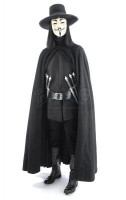 Lot #841 - V FOR VENDETTA (2005) - Stunt V Costume