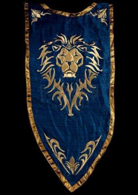 Lot #844 - WARCRAFT (2016) - Large Lion Head Alliance Banner
