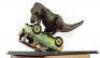 Lot #426 - JURASSIC PARK (1993) - Phil Tippett Collection: Tyrannosaurus Rex Stop-Motion Puppet and Jeep Model Miniature Display - 2