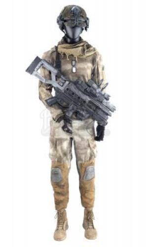 Lot #597 - SPECTRAL (2016) - Sergeant Chen's (Louis Ozawa Changchien) Costume and Plasma Rifle