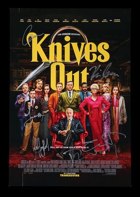 Lot #13 - KNIVES OUT (2019) - Poster, 2019, Autographed by Daniel Craig, Chris Evans and Others