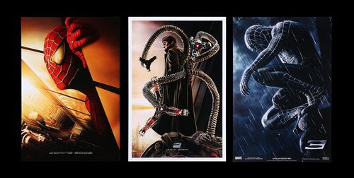 Lot #138 - SPIDER-MAN (2002), SPIDER-MAN 2 (2004), SPIDER-MAN 3 (2007) - Three US One-Sheets, 2002, 2004, 2007