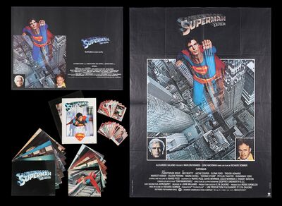Lot #141 - SUPERMAN: THE MOVIE (1978) - UK Quad, French Grande, Eighteen
Lobby Cards and Extras, 1978