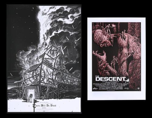 Lot #201 - THERE WILL BE BLOOD (2007), THE DESCENT (2005) - Two Mondo Posters, 2013, 2016