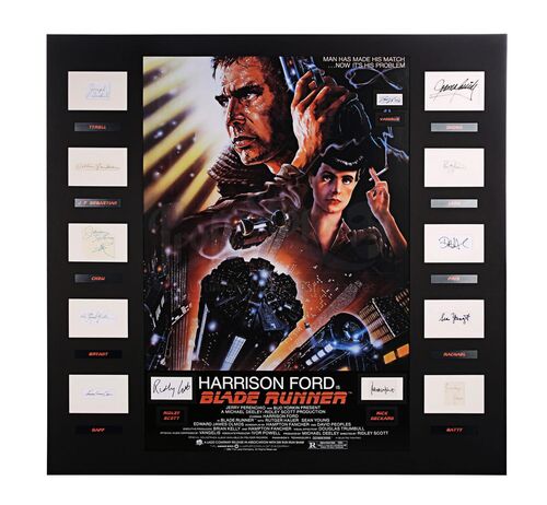 Lot #215 - BLADE RUNNER (1982) - Poster, 1982, Autographed by Ridley Scott, Harrison Ford and Others