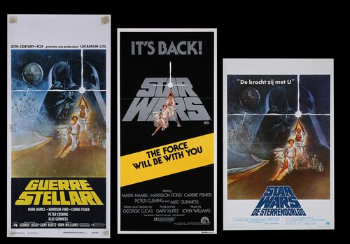 Lot #300 - STAR WARS: A NEW HOPE (1977) - Australian Daybill, Italian Locandina, Belgian Affiche, 1977