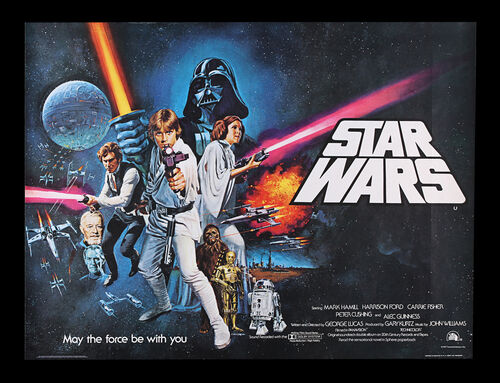 Lot #303 - STAR WARS: A NEW HOPE (1977) - UK Quad, 1977