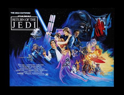 Lot #320 - STAR WARS: RETURN OF THE JEDI (1983) - UK Quad (Style A), 1983