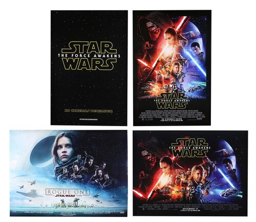 Lot #327 - STAR WARS: THE FORCE AWAKENS (2015), ROGUE ONE: A STAR WARS STORY (2016) - Two US One-Sheets and Two UK Quads, 2015, 2016