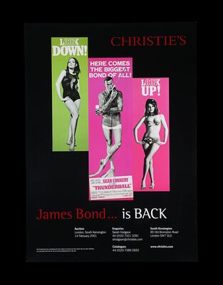 Lot #337 - CHRISTIE'S JAMES BOND AUCTION POSTER (2001) - Auction Catalogue Poster, 2001
