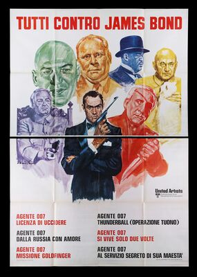 Lot #345 - TUTTI CONTRO JAMES BOND - EVERYBODY AGAINST JAMES BOND (1972) - Carter-Jones Collection: Italian 4-Fogli, 1972