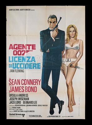 Lot #353 - DR. NO (1962) - Carter-Jones Collection: Italian One-Panel (2-Fogli), 1971