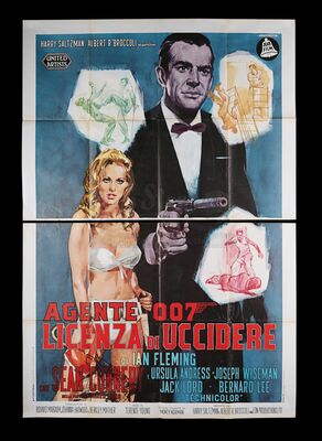 Lot #355 - DR. NO (1962) - Carter-Jones Collection: Italian Two-Panel (4 Fogli), 1963