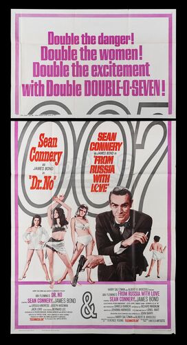 Lot #361 - DR. NO (1962) / FROM RUSSIA WITH LOVE (1963) - Carter-Jones Collection: US Three-Sheet, 1965