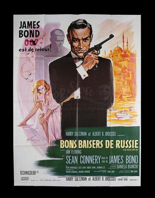 Lot #362 - FROM RUSSIA WITH LOVE (1963) - Carter-Jones Collection: French 'Grande' Affiche, 1970's