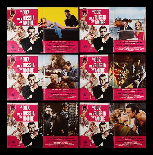 Lot #369 - FROM RUSSIA WITH LOVE (1963) - Carter-Jones Collection: Six Italian Photobustas, 1970's