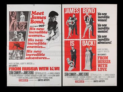 Lot #373 - FROM RUSSIA WITH LOVE (1963) - Carter-Jones Collection: US One-Sheets (Styles A and B), 1963
