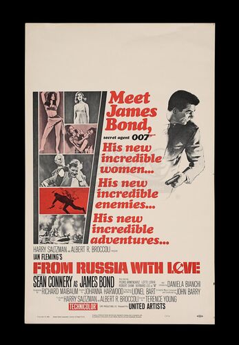 Lot #375 - FROM RUSSIA WITH LOVE (1963) - Carter-Jones Collection: US Window Card, 1964