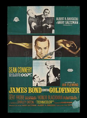 Lot #382 - GOLDFINGER (1964) - Carter-Jones Collection: Spanish One-Sheet, 1965