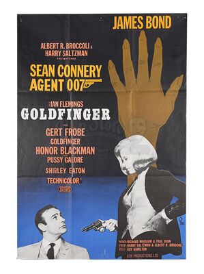 Lot #383 - GOLDFINGER (1964) - Carter-Jones Collection: Swedish One-Sheet, 1967