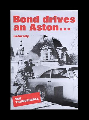 Lot #389 - THUNDERBALL (1965) - UK Double-Crown "Aston Martin" Poster, 1999