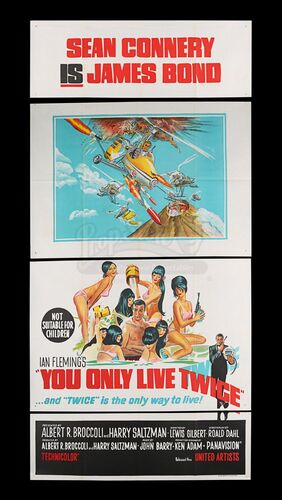 Lot #394 - YOU ONLY LIVE TWICE (1967) - Carter-Jones Collection: Australian Three-Sheet, 1967