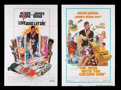 Lot #413 - LIVE AND LET DIE (1973) AND THE MAN WITH THE GOLDEN GUN (1974) - Two US One-Sheets, 1973, 1974