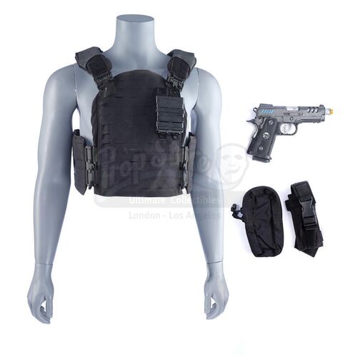 Lot #28 - Marvel's Agents of S.H.I.E.L.D. - Grant Ward's Tactical Vest and Stunt I.C.E.R. Pistol