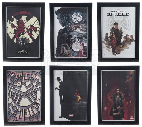Lot #41 - Marvel's Agents of S.H.I.E.L.D. - Set of Six Framed Season 1 Production Office Prints