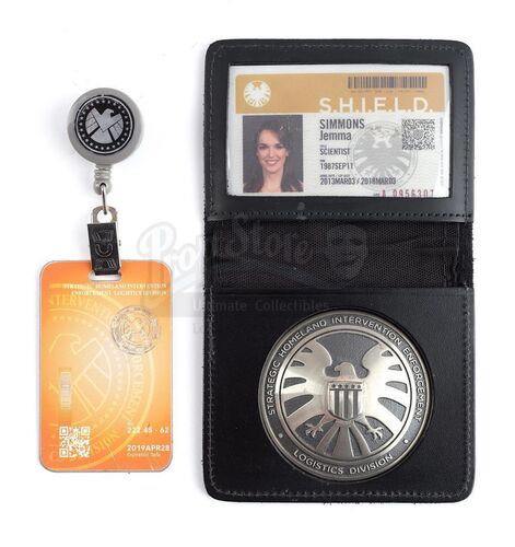 Lot #204 - Marvel's Agents of S.H.I.E.L.D. - Jemma Simmons' S.H.I.E.L.D. ID, Badge, and Lanyard