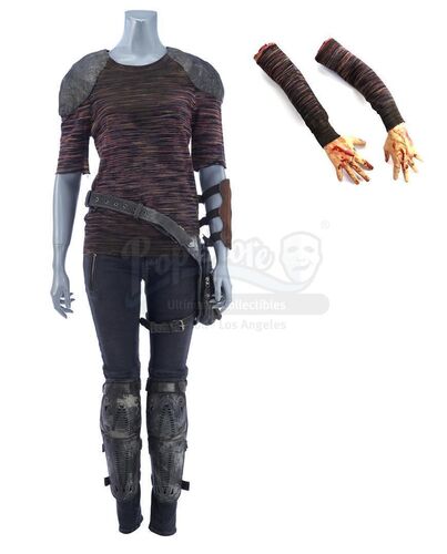 Lot #327 - Marvel's Agents of S.H.I.E.L.D. - Elena 'Yo-Yo' Rodriguez's Ruby Hale Fight Costume with Severed Arm Stumps