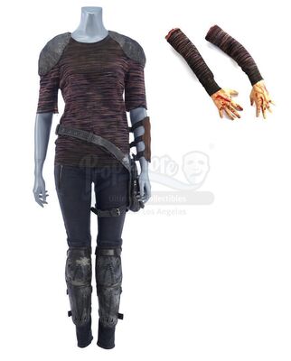 Lot #327 - Marvel's Agents of S.H.I.E.L.D. - Elena 'Yo-Yo' Rodriguez's Ruby Hale Fight Costume with Severed Arm Stumps