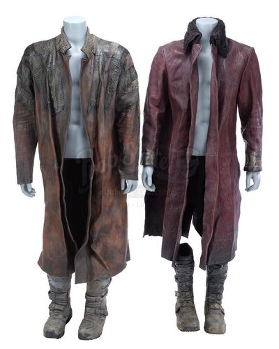 Lot #347 - Marvel's Agents of S.H.I.E.L.D. - Red Kree Coat and Brown Kree Coat with Two Pairs of Boots