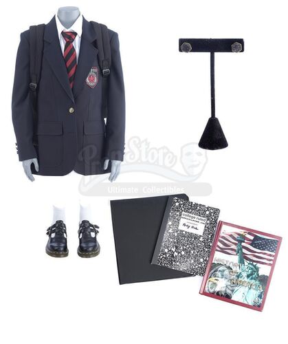 Lot #360 - Marvel's Agents of S.H.I.E.L.D. - Ruby Hale's Hydra Preparatory Academy Uniform Components with Backpack and Schoolbooks