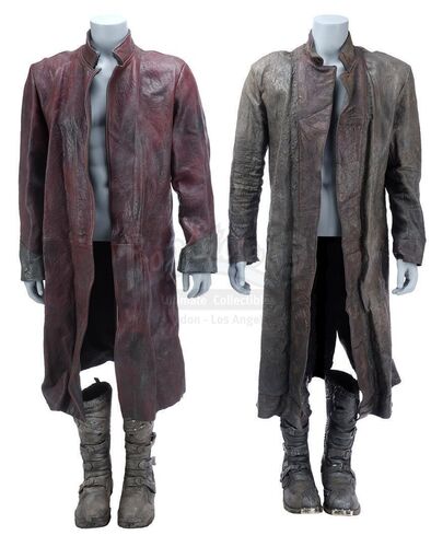 Lot #361 - Marvel's Agents of S.H.I.E.L.D. - Red Kree Coat and Gray Kree Coat with Two Pairs of Boots