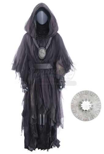 Lot #438 - Marvel's Agents of S.H.I.E.L.D. - Space Spectre Shrike's Costume with Di'Allas Space Monolith Necklace and Time Dial