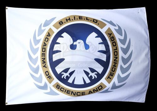 Lot #460 - Marvel's Agents of S.H.I.E.L.D. - White S.H.I.E.L.D. Academy Flag