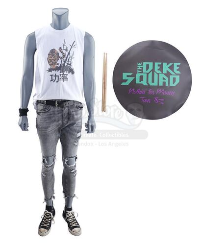 Lot #509 - Marvel's Agents of S.H.I.E.L.D. - Cricket's Deke Squad Costume with Drumsticks and Drum Sign