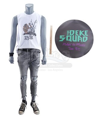 Lot #509 - Marvel's Agents of S.H.I.E.L.D. - Cricket's Deke Squad Costume with Drumsticks and Drum Sign