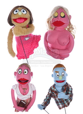 Lot #57 - AVENUE Q (STAGE SHOW) - Kate Monster, Rod, Lucy the Slut Convert and Lucy the Slut Hospital Puppets