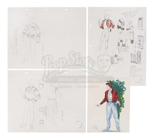 Lot #64 - BACK TO THE FUTURE PART II (1989) - John Bell Hand-painted Marty McFly (Michael J. Fox) Self-fitting Jacket Costume Design