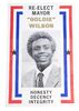 Lot #65 - BACK TO THE FUTURE (1985) - Mayor Goldie Wilson (Donald Fullilove) Campaign Poster