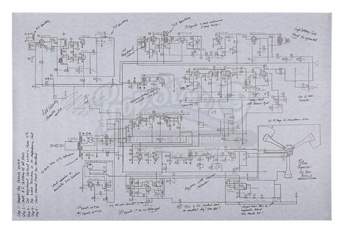 Lot #66 - BACK TO THE FUTURE PART III (1990) - Flux Capacitor Schematic