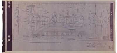 Lot #76 - BATMAN (1989) - Batwing Vehicle Production Blueprint