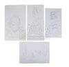 Lot #91 - BATMAN & ROBIN (1997) - Hand-Drawn Poster Art Character Studies