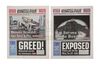 Lot #92 - BATMAN BEGINS (2005) - Two Gotham Post Newspapers