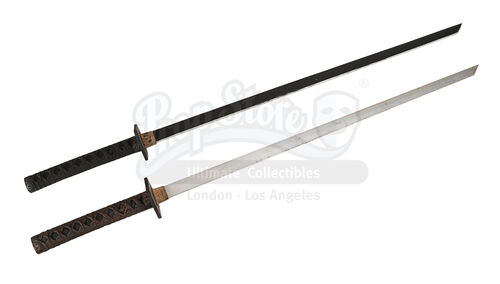 Lot #93 - BATMAN BEGINS (2005) - Bruce Wayne's (Christian Bale) and Henri Ducard's (Liam Neeson) Katana