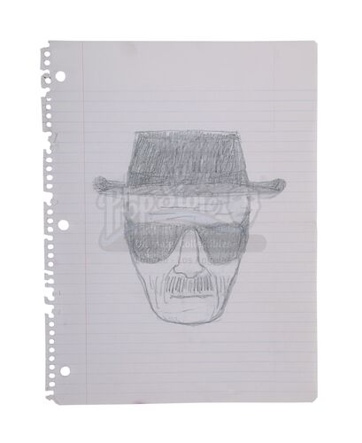 Lot #137 - BREAKING BAD (TV SERIES, 2008-2013) - The Cousins' (Daniel and Luis Moncada) Heisenberg Sketch