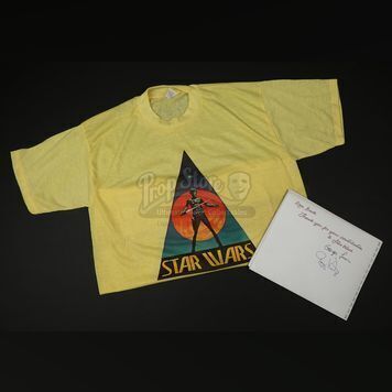 STAR WARS: A NEW HOPE (1977) - George Lucas and Gary Kurtz Autographed Crew Book and Crew Shirt