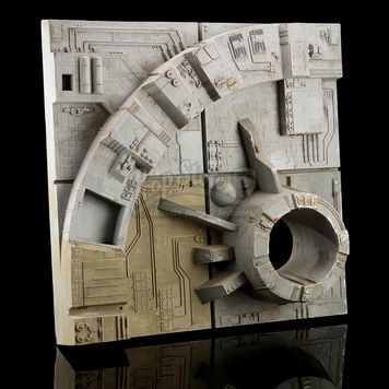 STAR WARS: A NEW HOPE (1977) - 2' x 2' Low-Altitude Death Star Surface